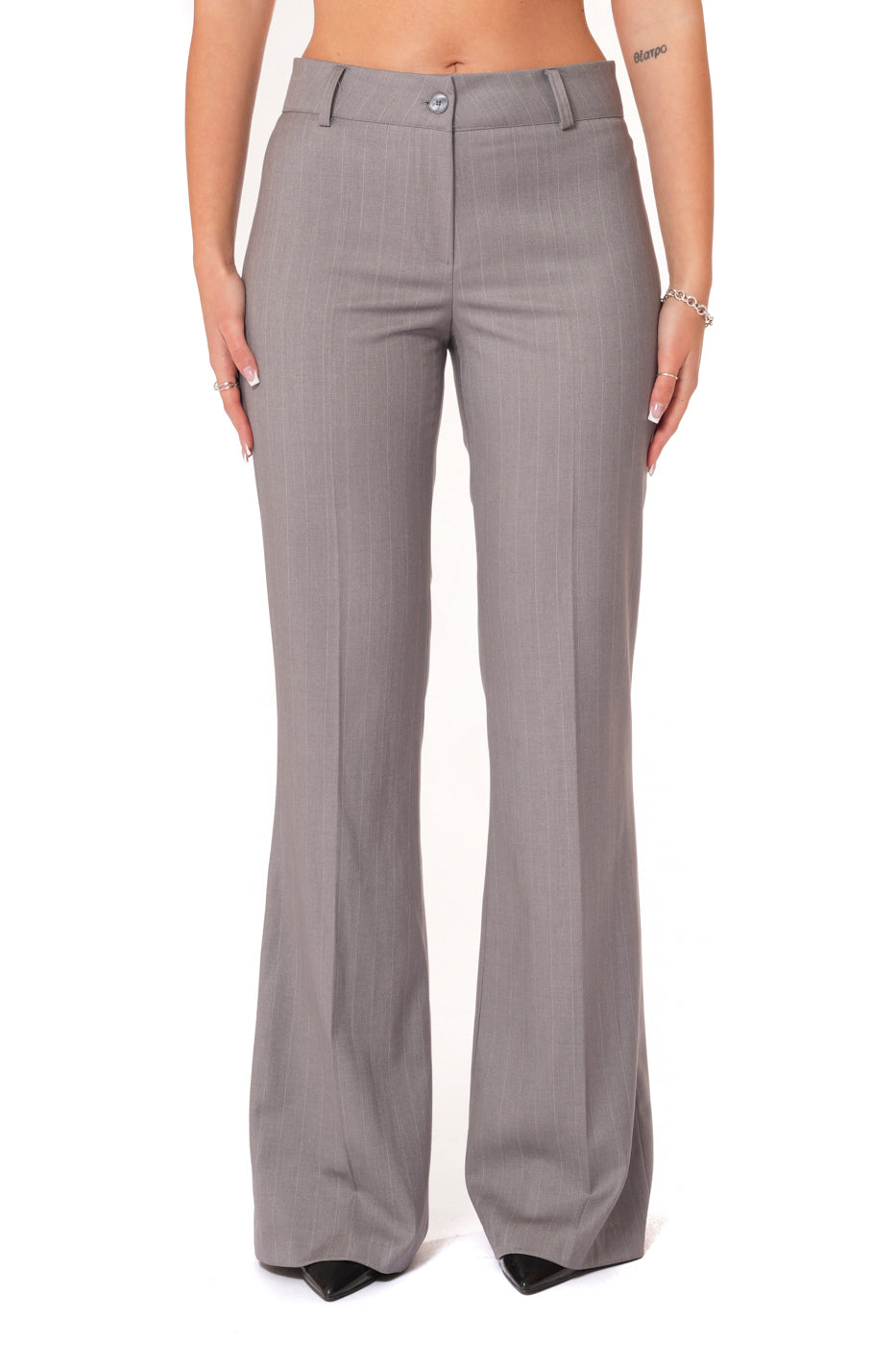 Tailleur Tessuto Vanz - Giacca Monopetto, pantalone a zampa