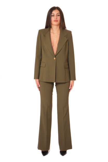 Tailleur tessuto Tecnico - Giacca monopetto, pantalone a zampa