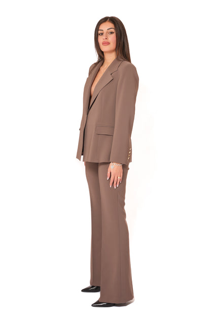 Tailleur tessuto Tecnico - Giacca monopetto, pantalone a zampa