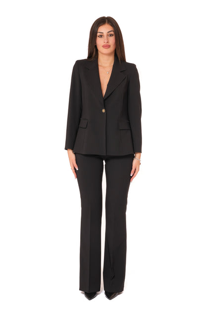 Tailleur tessuto Tecnico - Giacca monopetto, pantalone a zampa