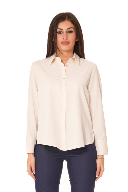 Camicia con Bottoni In Tinta Unita
