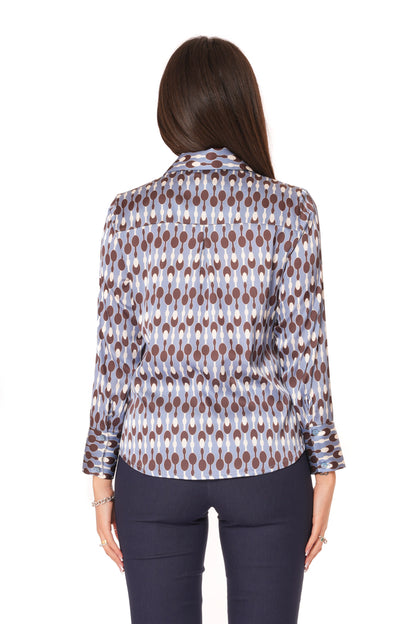 Blusa con maniche con Voilant fantasia