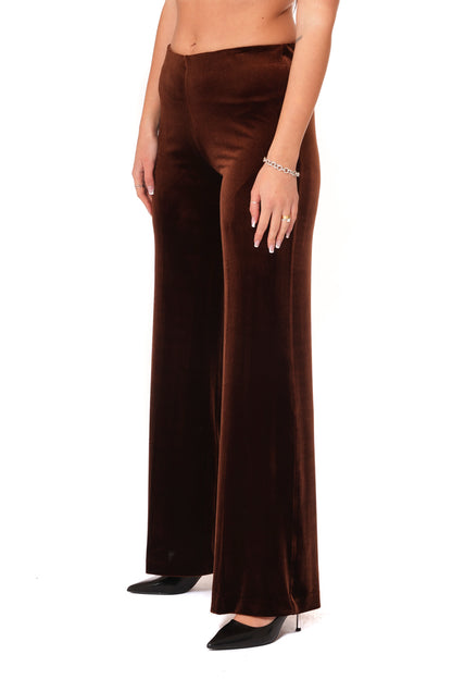 Tailleur Tessuto Ciniglia - Giacca Monopetto morbida, Pantalone gamba larga