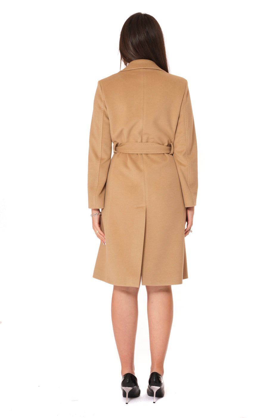 Cappotto a Vestaglia con cintura e bottoni e tasche a filo