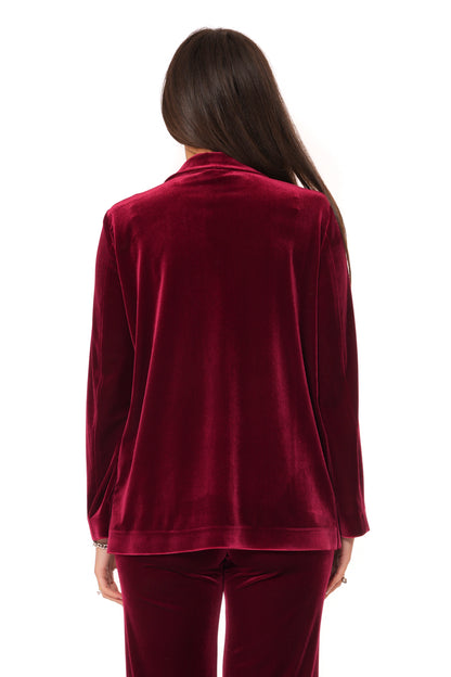 Tailleur Tessuto Ciniglia - Giacca Monopetto morbida, Pantalone gamba larga