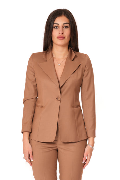 Tailleur Tessuto Vanz - Giacca Monopetto, pantalone a zampa