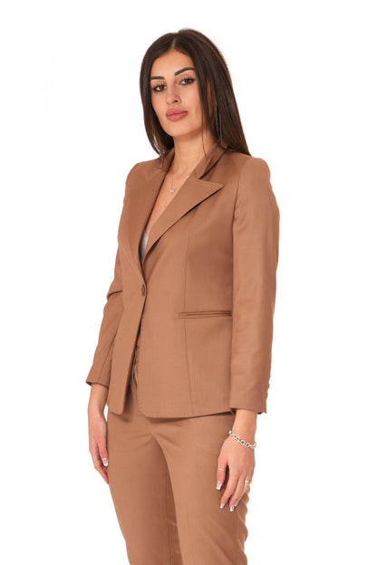 Tailleur Tessuto Vanz - Giacca Monopetto, pantalone a zampa